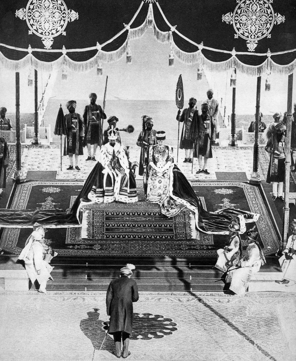 The Nizam of Hyderabad hylder i Delhi Durbar, 1911, 1935 af Unbekannt