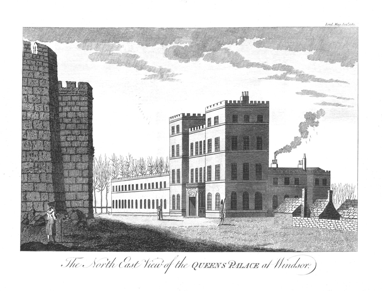 North East View af Queens Palace i Windsor., 1780 af Unbekannt