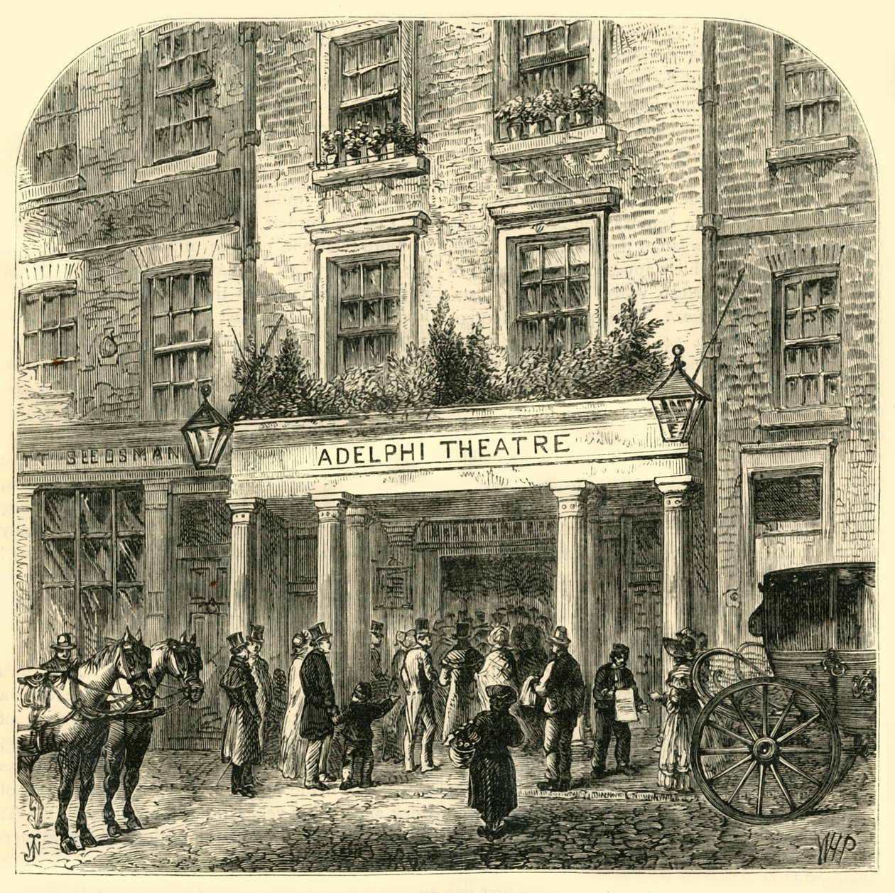 The Old Adelphi Theatre, 1881. af Unbekannt