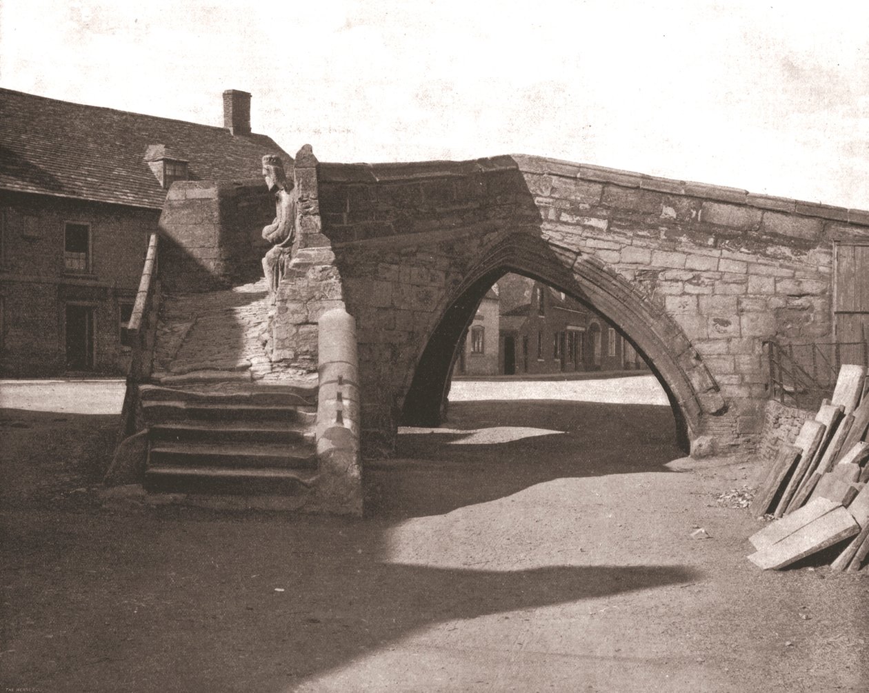 Den gamle bro ved Croyland, Lincolnshire, 1894. af Unbekannt