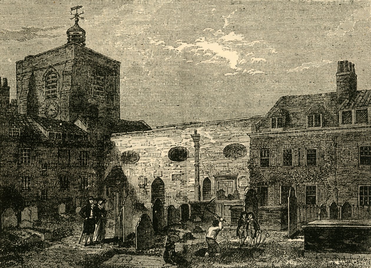 The Old Church of St. James, Clerkenwell, c1872. af Unbekannt