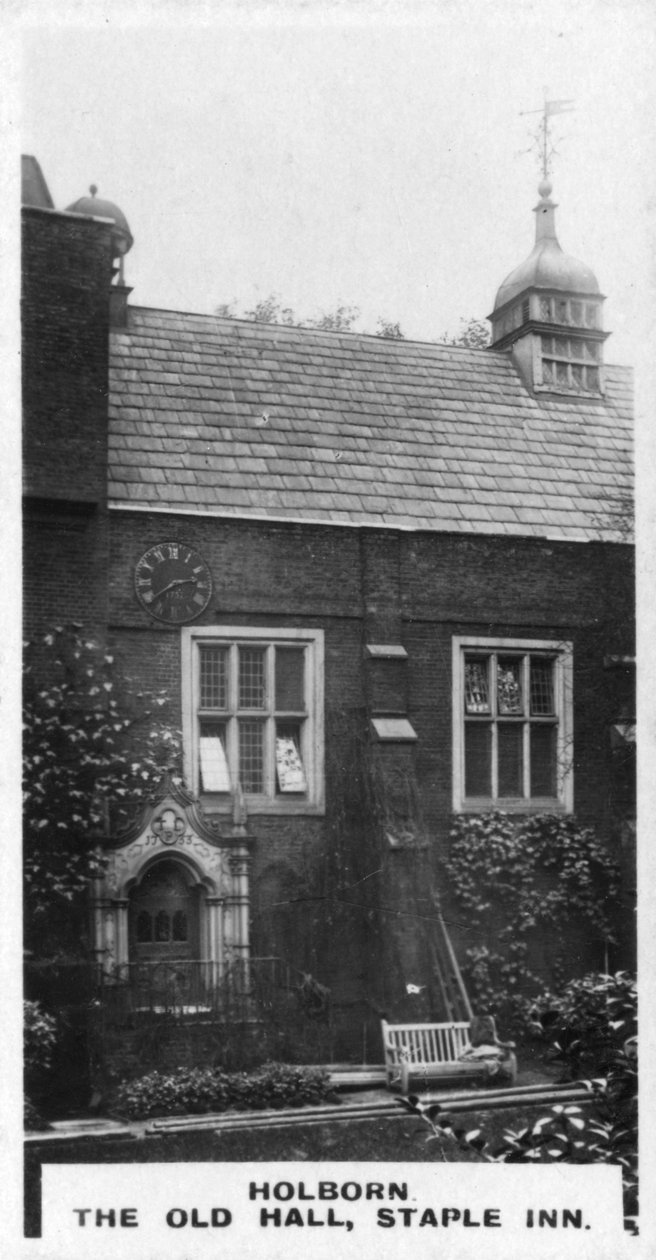 The Old Hall, Staple Inn, Holborn, London, c1920