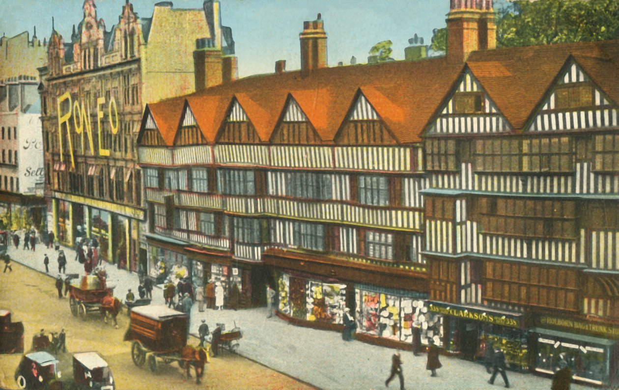 De gamle huse, Holborn, London, c1910. af Unbekannt