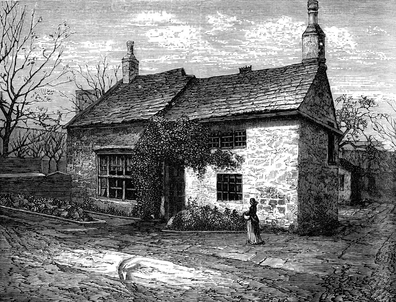 The Old Manor-House, Morley, Leeds, West Yorkshire, fødested for Sir Titus Salt, c1880 af Unbekannt