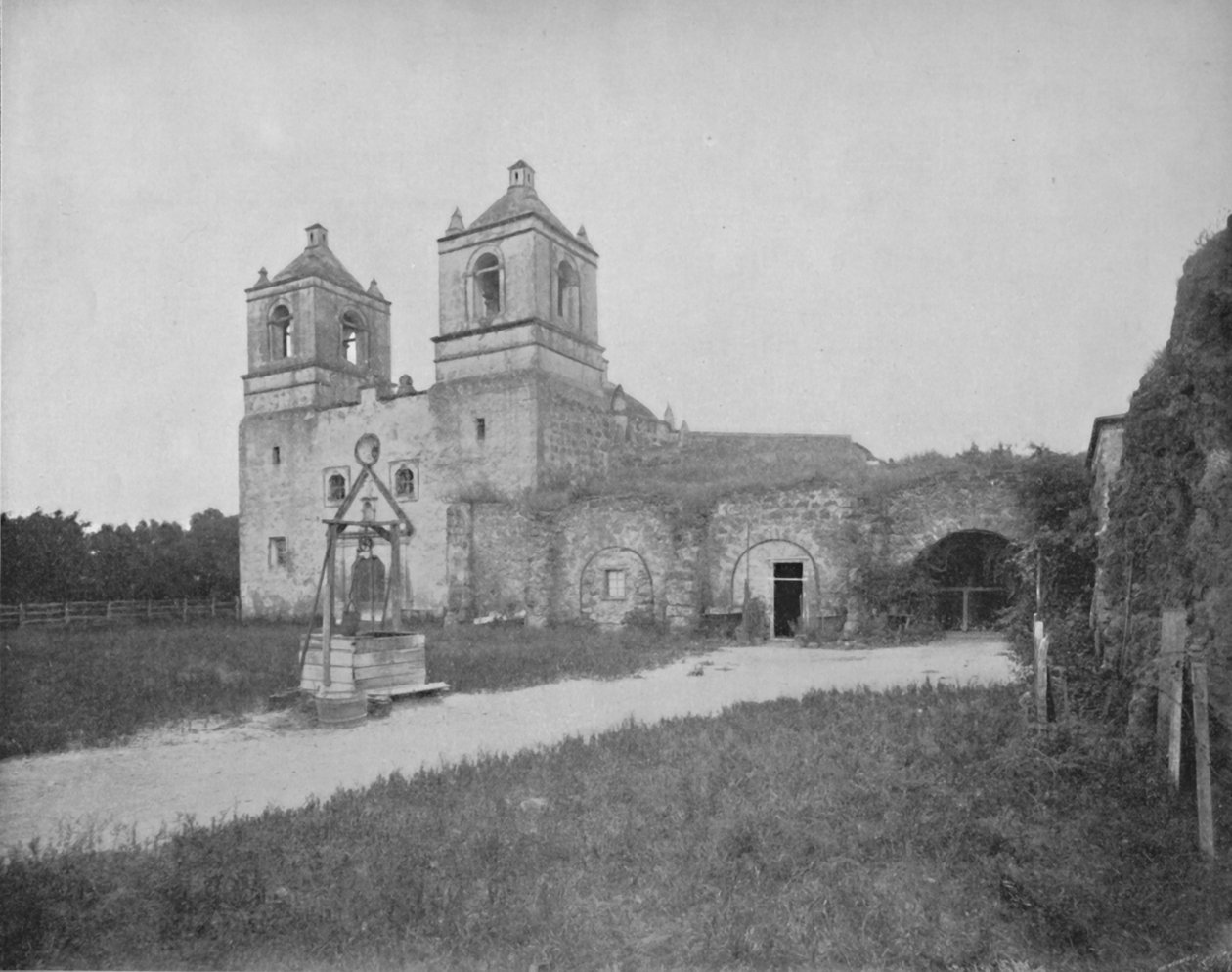 Den gamle mission i San Antonio, 1800-tallet af Unbekannt