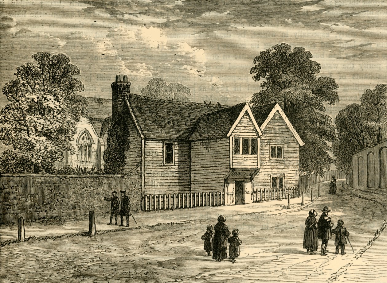 The Old Rectory, Stoke Newington, i 1858, c1876. af Unbekannt