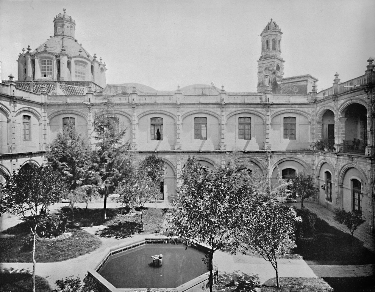 Det gamle San Hipolito-kloster, Mexico by, c1897. af Unbekannt