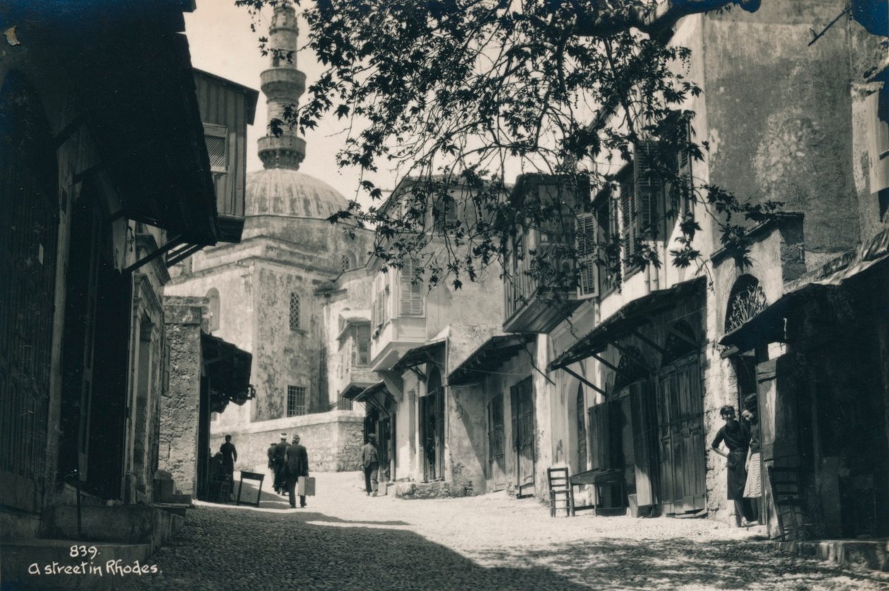 Den gamle bydel på Rhodos, Grækenland, 1936 af Unbekannt