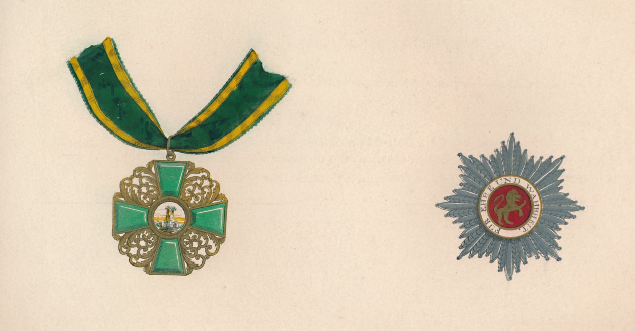 Løvens orden af Baden Golden Lion of Daringen, c1800-tallet af Unbekannt