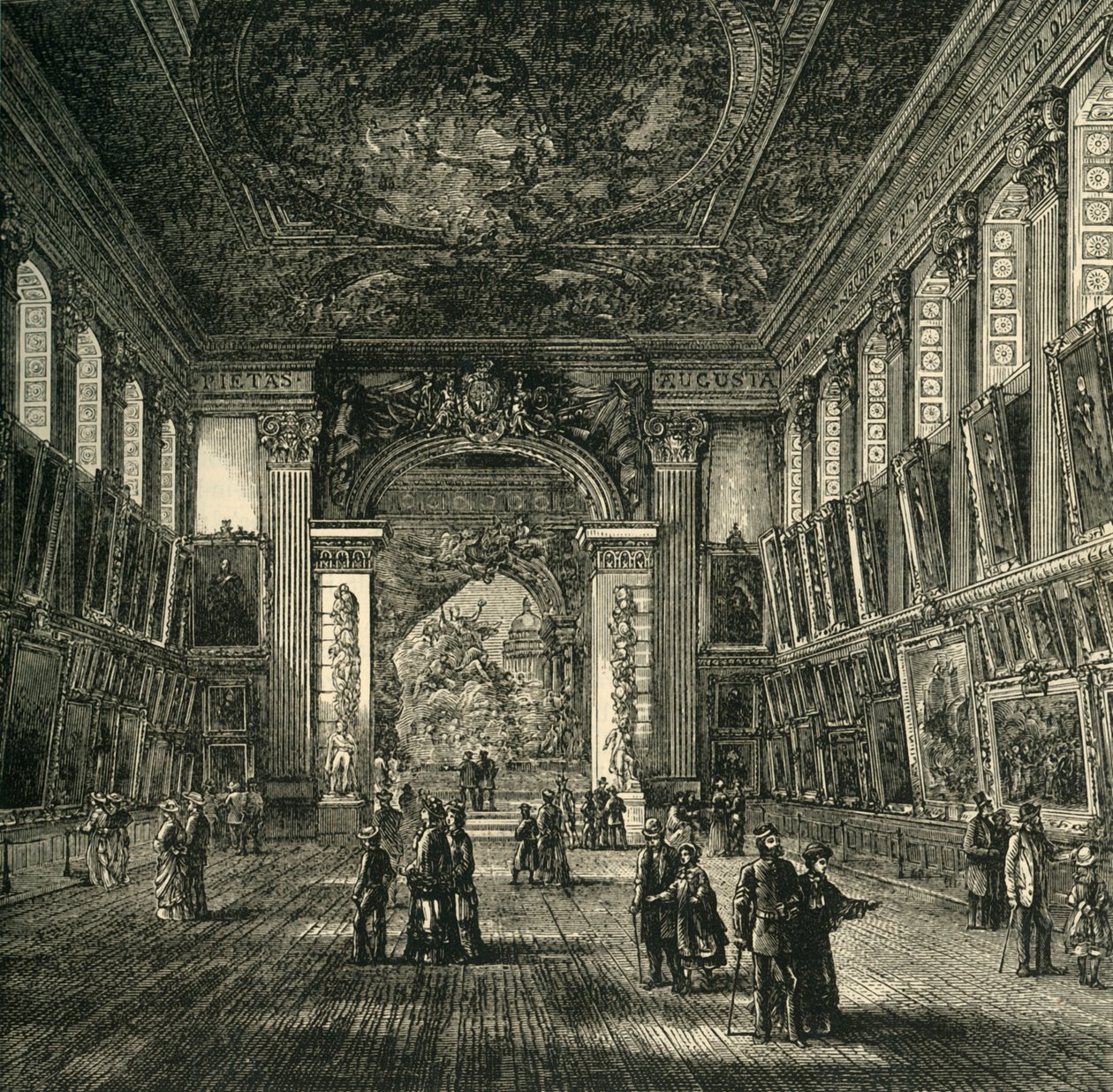 The Painted Hall, Greenwich Hospital, c1878. af Unbekannt