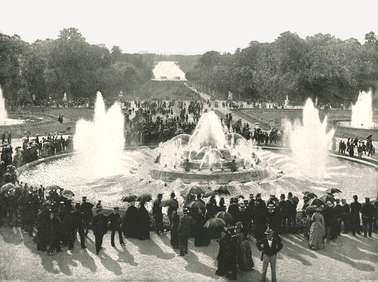 Slotsfontænerne, Versailles, Frankrig, 1895. af Unbekannt