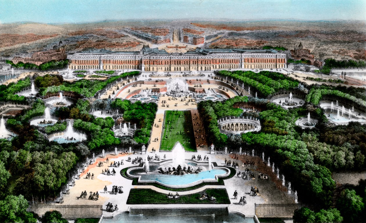 Slottet i Versailles, Paris, Frankrig, begyndelsen af det 20. århundrede af Unbekannt
