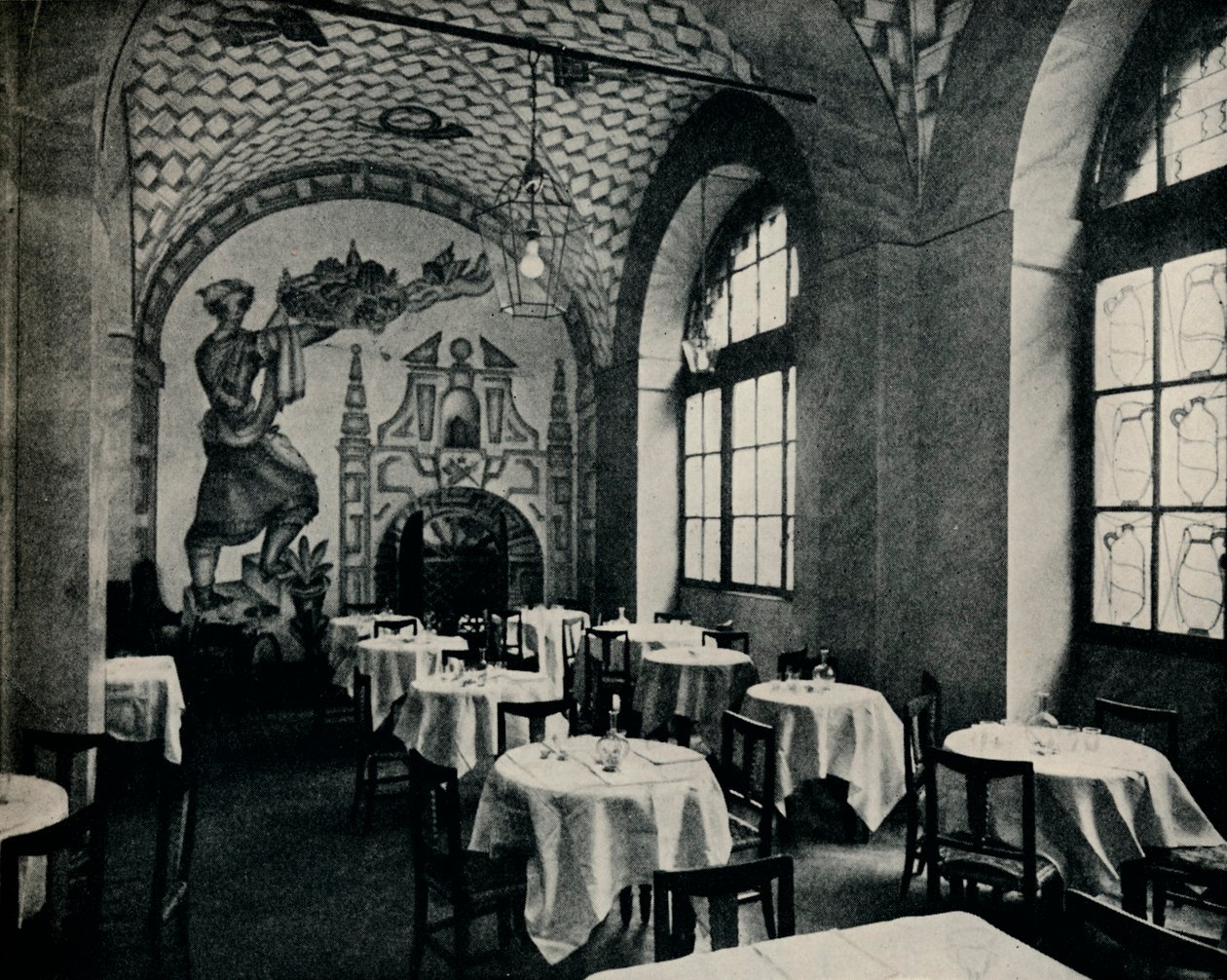 Penna DOca Restaurant, hovedspisestue, c1928 af Unbekannt