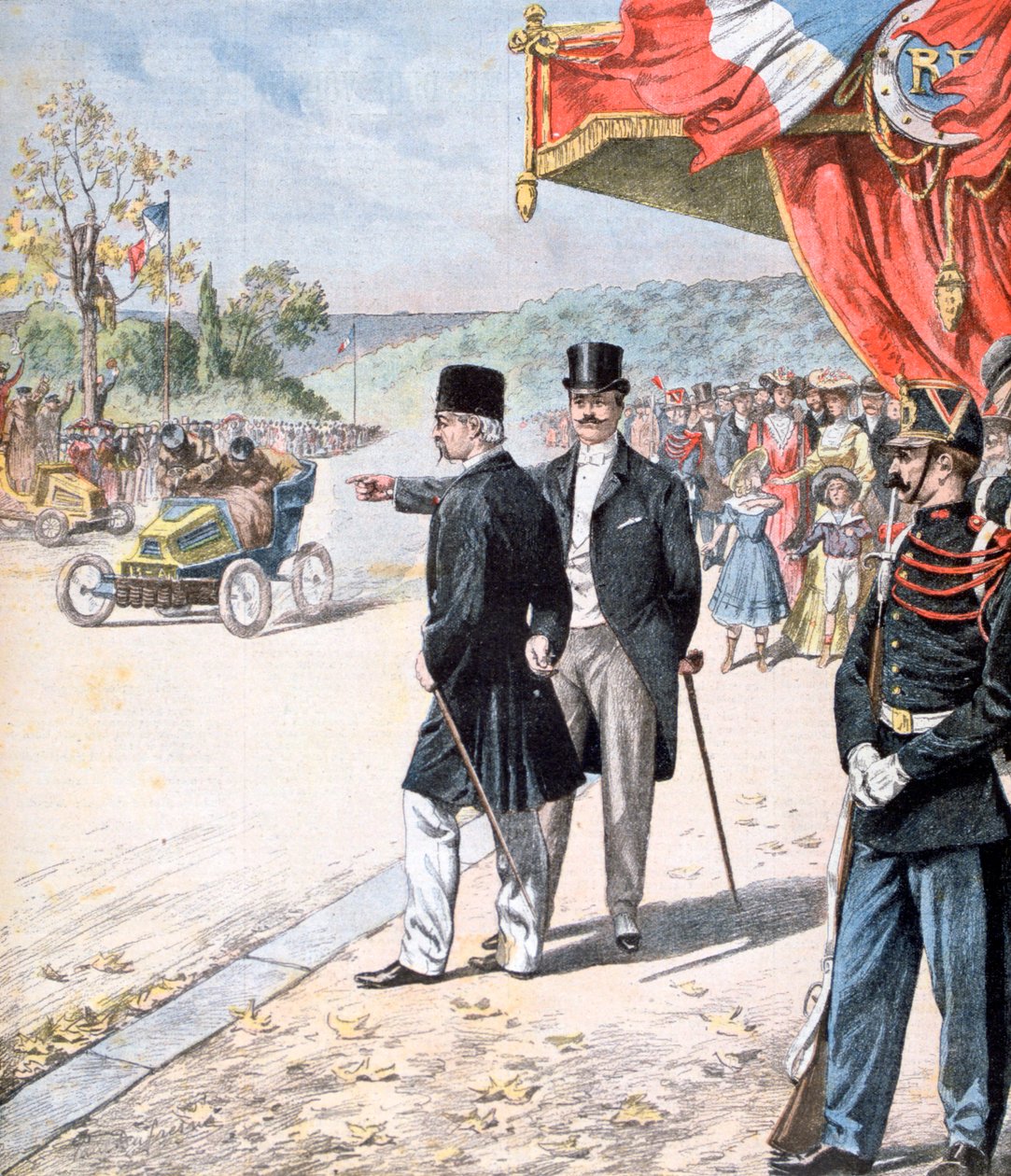 Den persiske Shah Mozzafar al-Din Shah Qajar i Frankrig, 1902 af Unbekannt