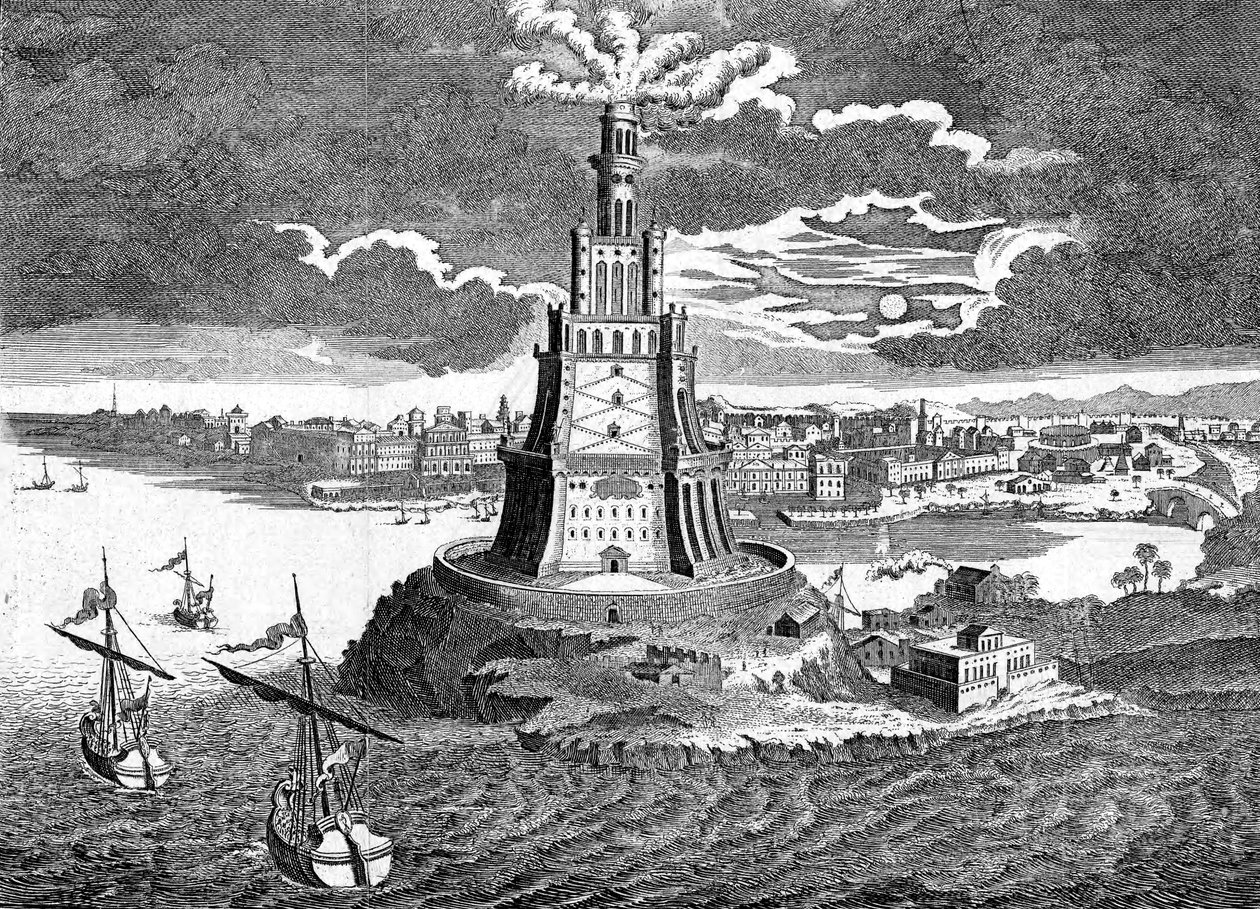 Pharos af Alexandria, 1700-tallet af Unbekannt