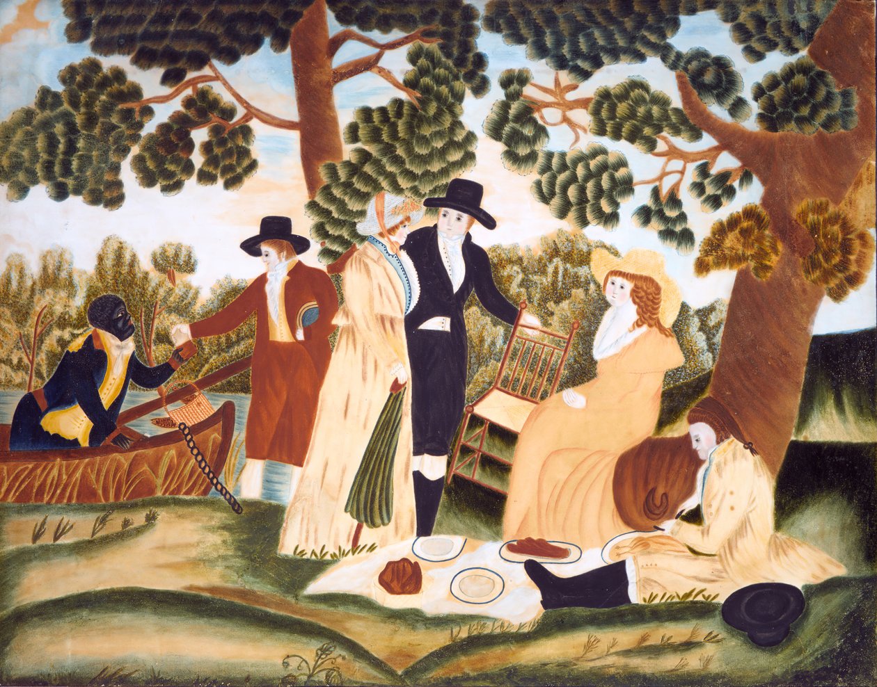 Picnic, ca. 1800. af Unbekannt