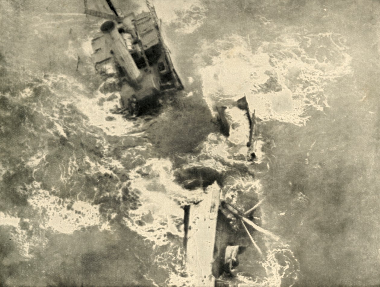 The Pirates Work: Steamer Breaking Up, 1919. af Unbekannt