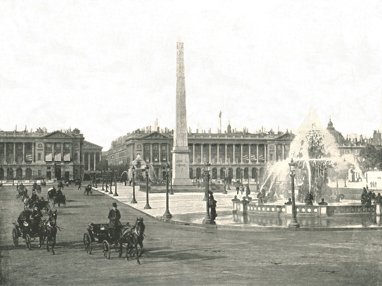 Place de la Concorde, Paris, Frankrig, 1895. af Unbekannt