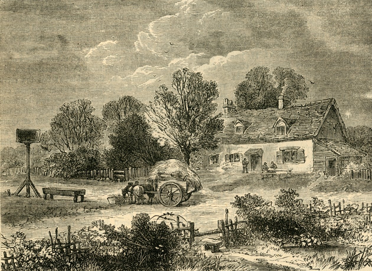 Ploven ved Kensal Green, 1830, c1876. af Unbekannt
