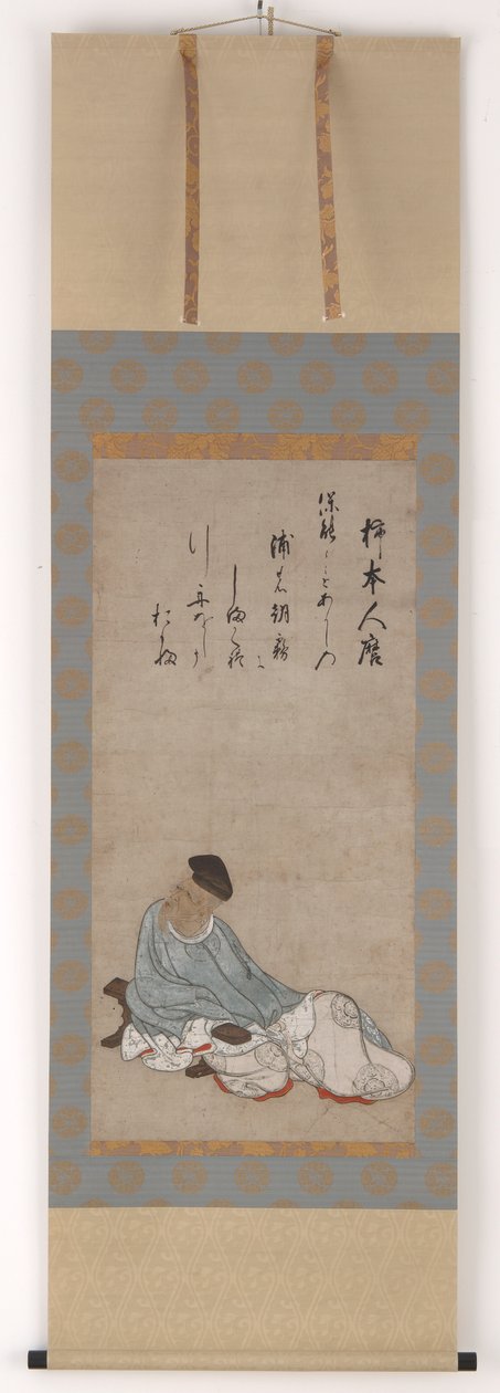 Te Poet Kakimoto no Hitomaro, Muromachi eller Momoyama Perio d, 16th Line Tsury. af Unbekannt