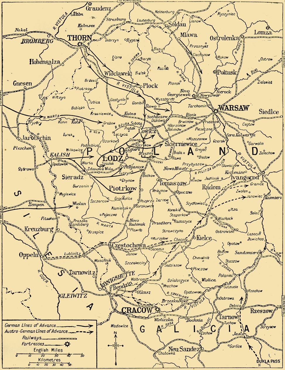 Den polske kampagne, 1914, c1920. af Unbekannt