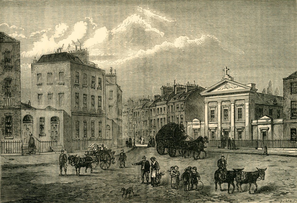 Polygonen, Somers Town, i 1850, c1876. af Unbekannt