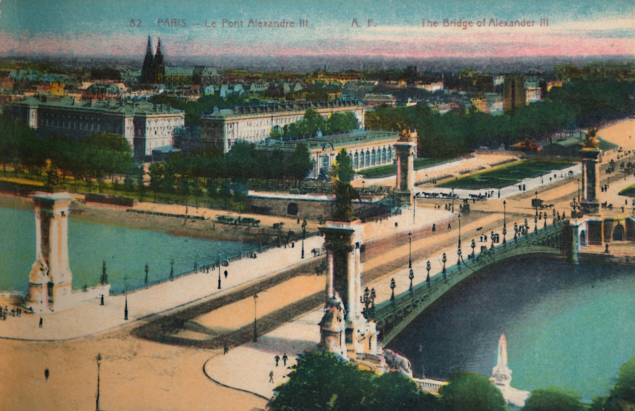 Pont Alexandre III, Paris, c1920 af Unbekannt
