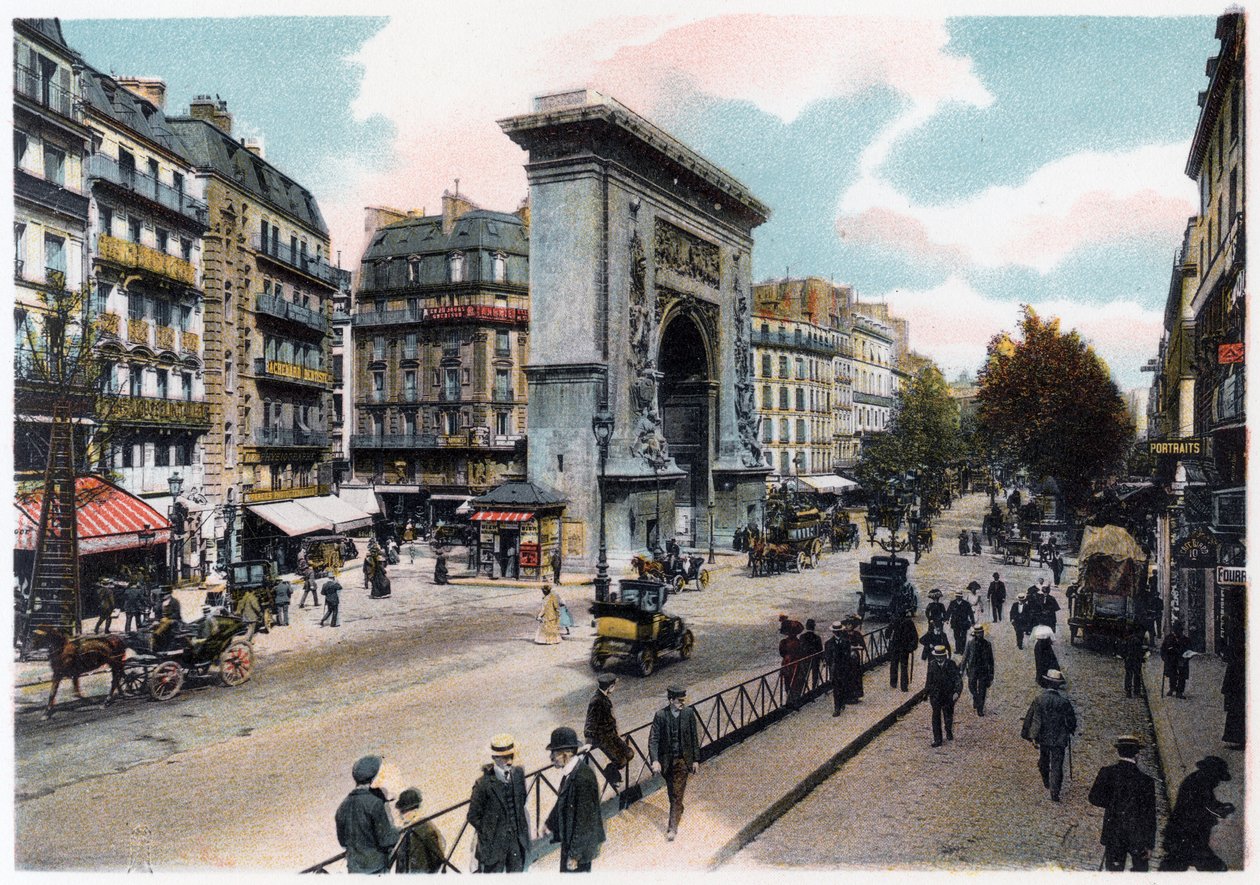 Porte Saint Denis, Paris, ca. 1900 af Unbekannt