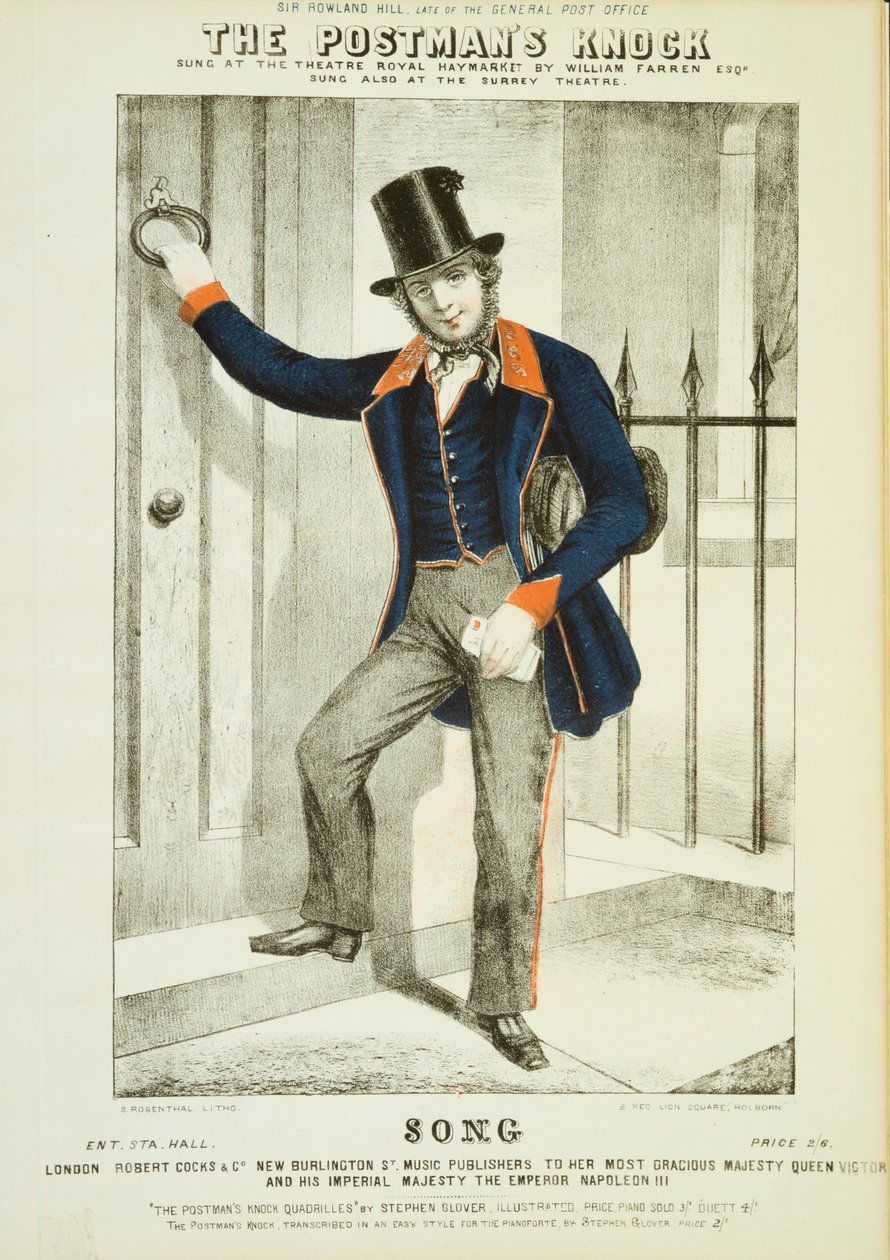 The Postmans Knock c1855. af Unbekannt