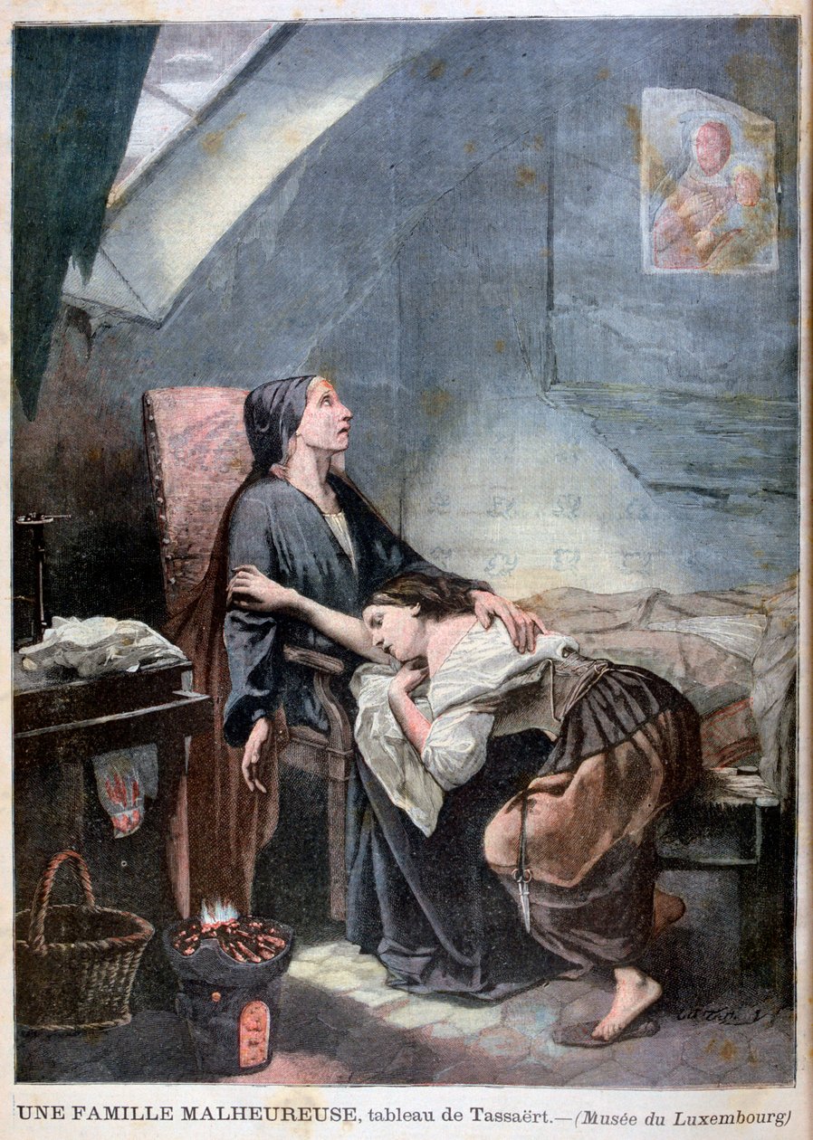 Den fattige familie eller selvmordet, 1849, 1897 af Unbekannt