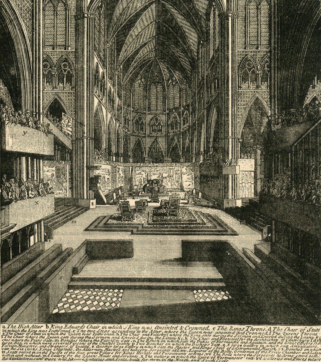 Forberedelserne til kroningen af Jakob II. og hans dronning i 1685, 1881. af Unbekannt