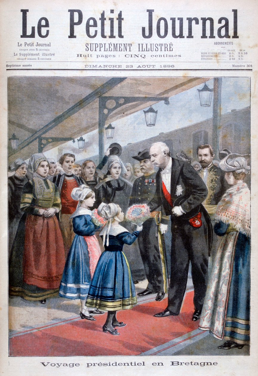 Præsidenten for den franske republik besøger Bretagne, 1896 af Unbekannt