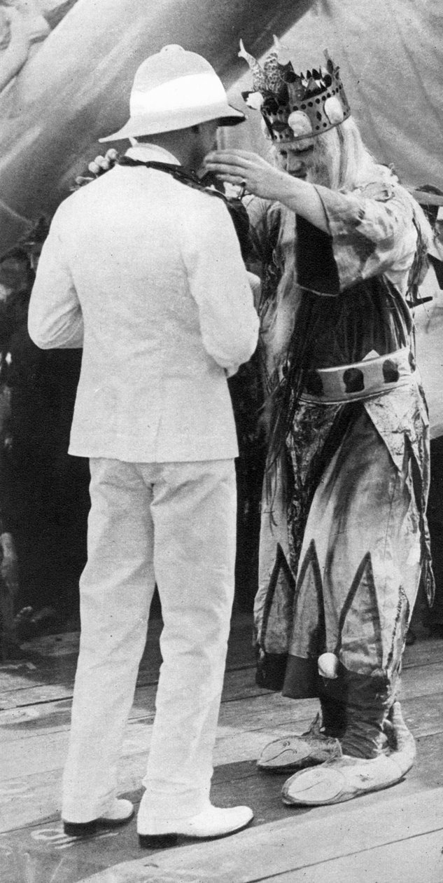 Prinsen af Wales dekoreret af King Neptun, HMS Repulse, 1925 af Unbekannt