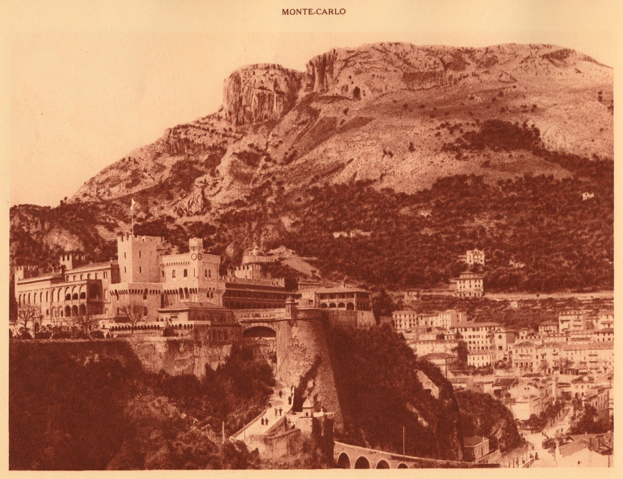 Princes Palace and the Condamine, Monte Carlo, 1930. af Unbekannt