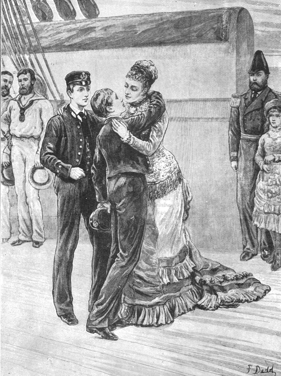 Prinsessen af Wales byder sine sømandssønner velkommen ved deres tilbagevenden..., 3. maj 1880, 1901. af Unbekannt