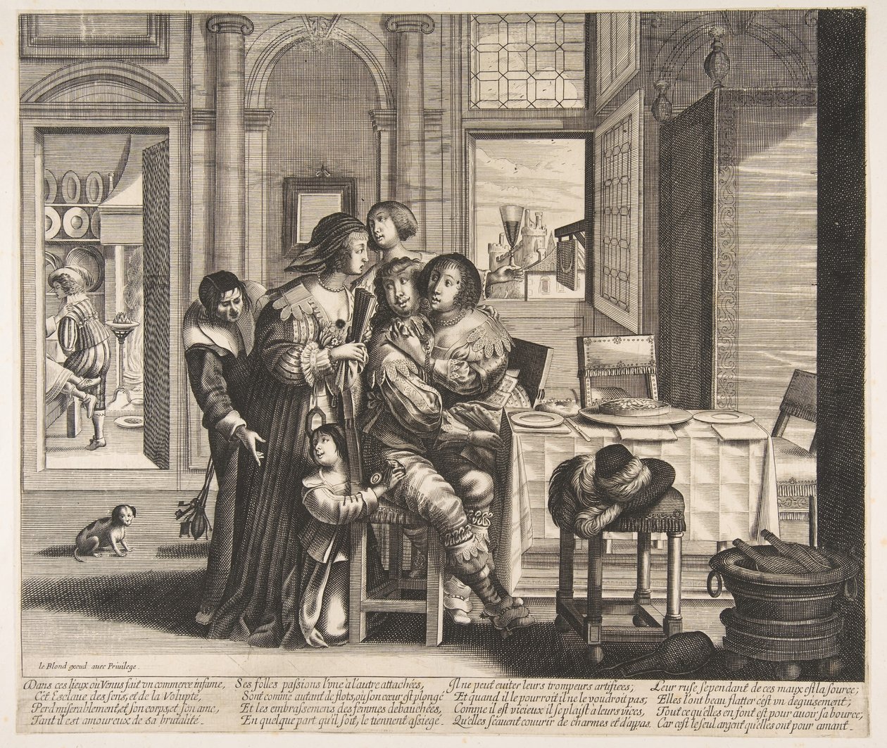 Den fortabte søn i et hus med dårligt ry, ca. 1636. af Unbekannt