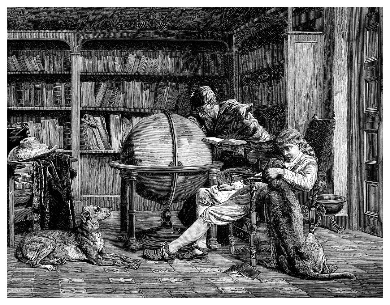 Professoren og hans elev, 1882 af Unbekannt
