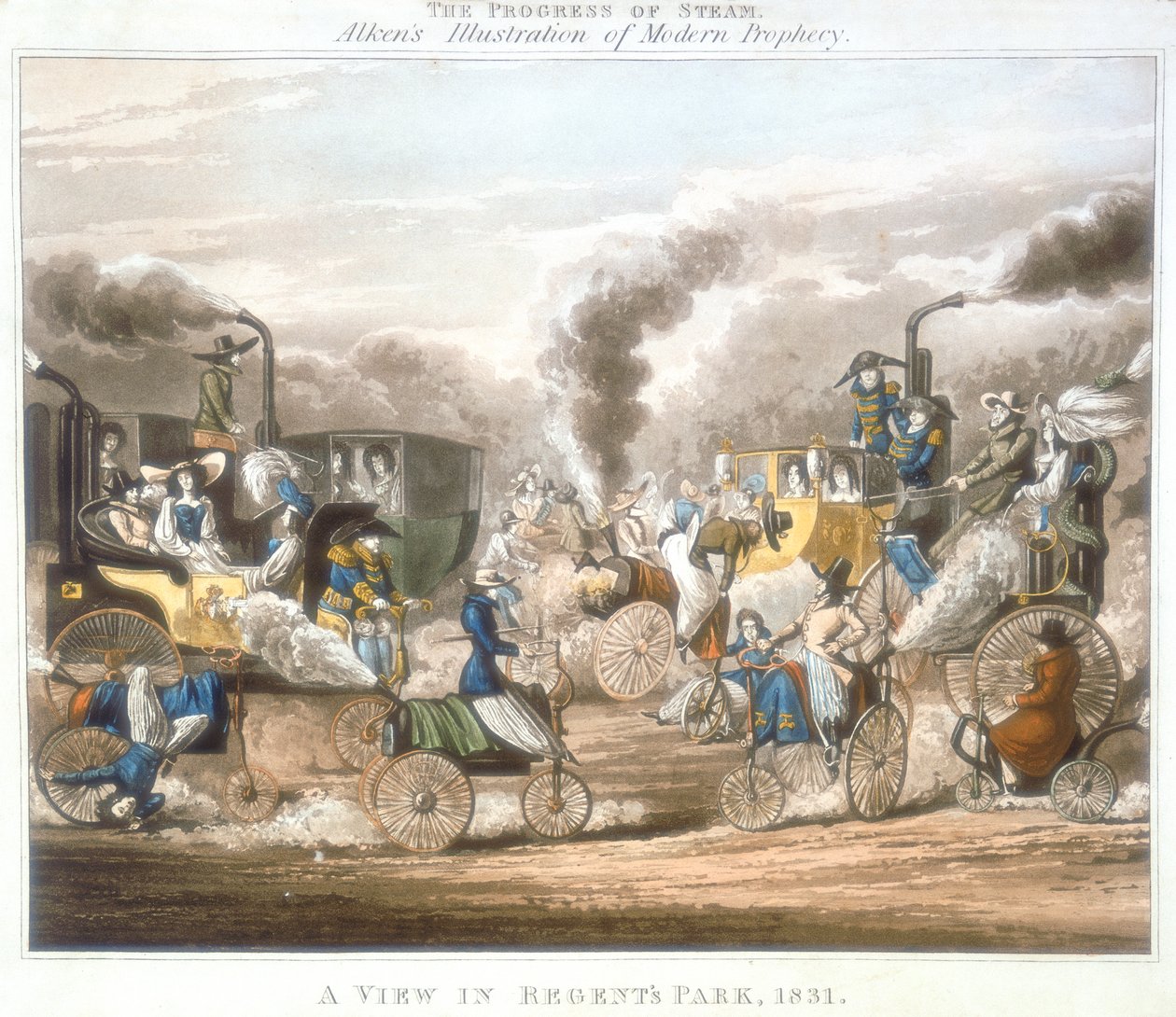 Steams fremskridt. En udsigt i Regents Park, 1831, 1828 af Unbekannt