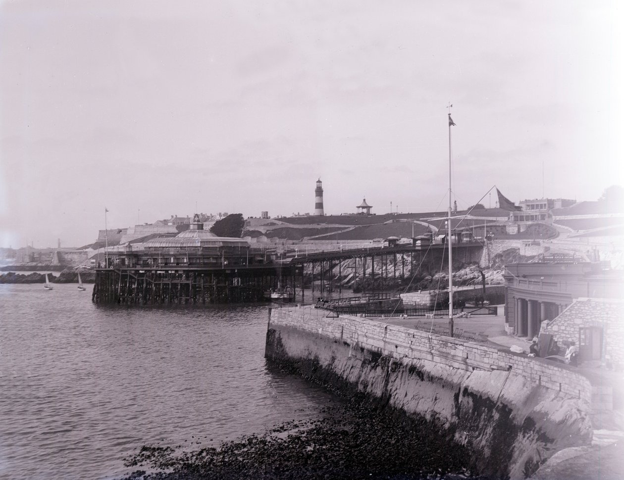 Promenade Pier ved Plymouth i Devon, slutningen af det 19.-begyndelsen af det 20. århundrede. af Unbekannt