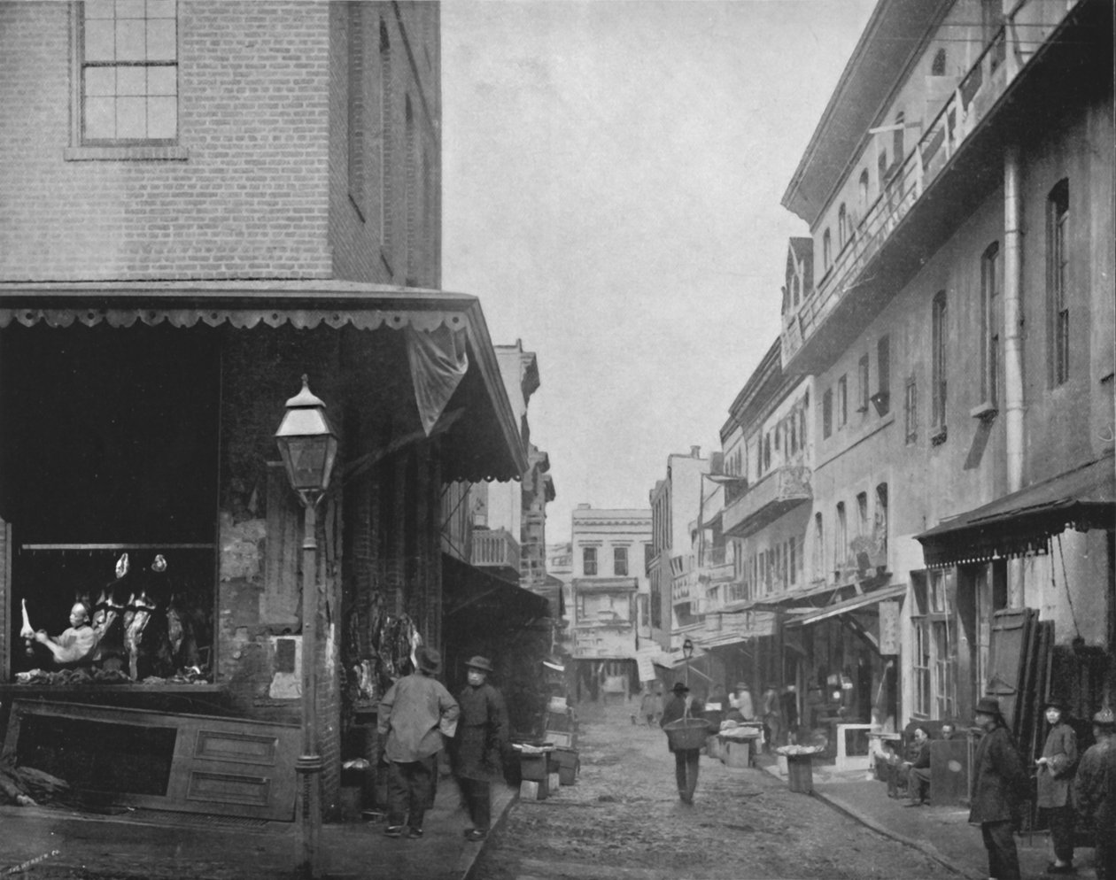 The Provision Market, Chinatown, San Francisco, 1800-tallet af Unbekannt