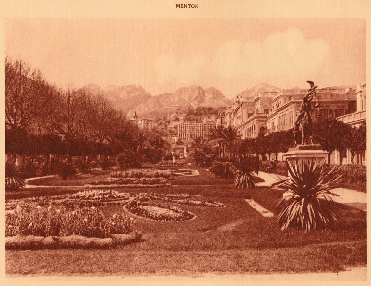 Den offentlige have, Menton, 1930. af Unbekannt