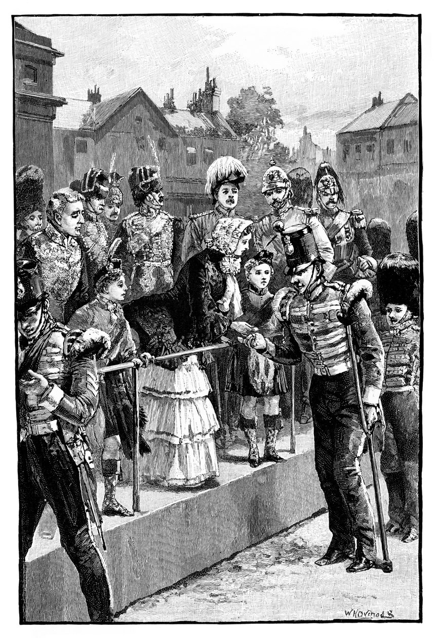 Dronningen uddeler Krim-medaljen, Horseguards Parade, London, c1850