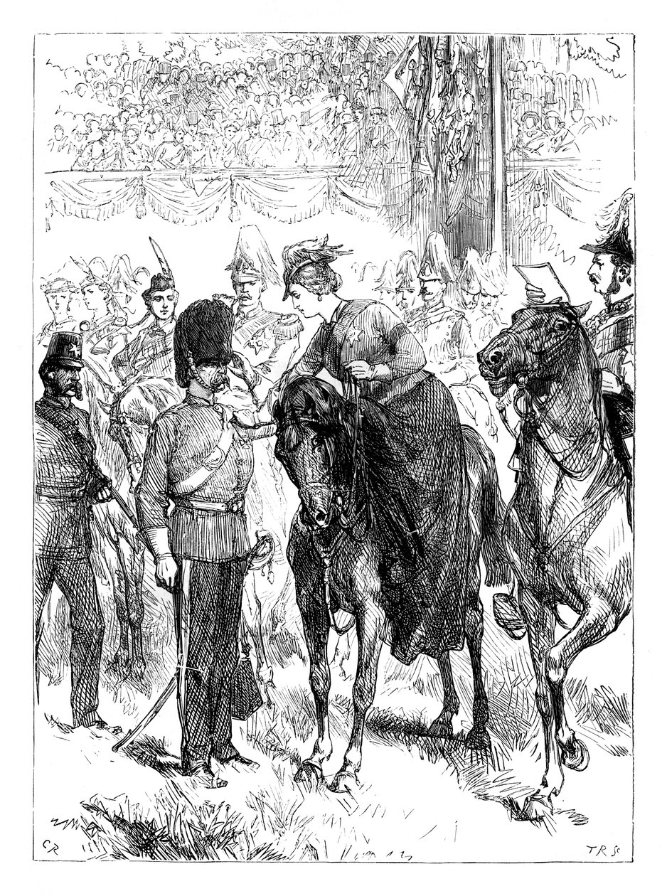 Dronningen distribuerer Victoria Crosses i Hyde Park, London, c1850