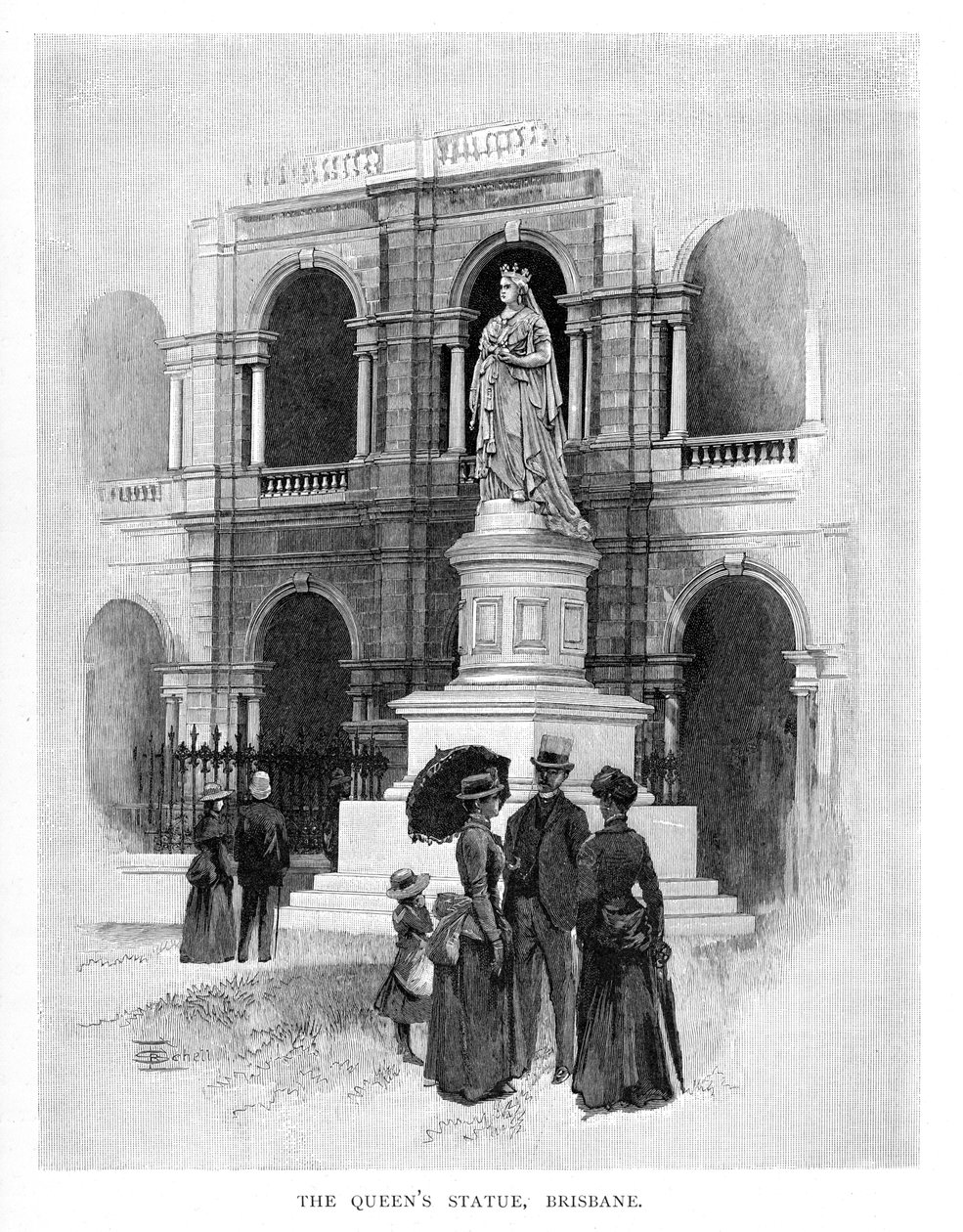 Queens Statue, Brisbane, Australien, 1886 af Unbekannt