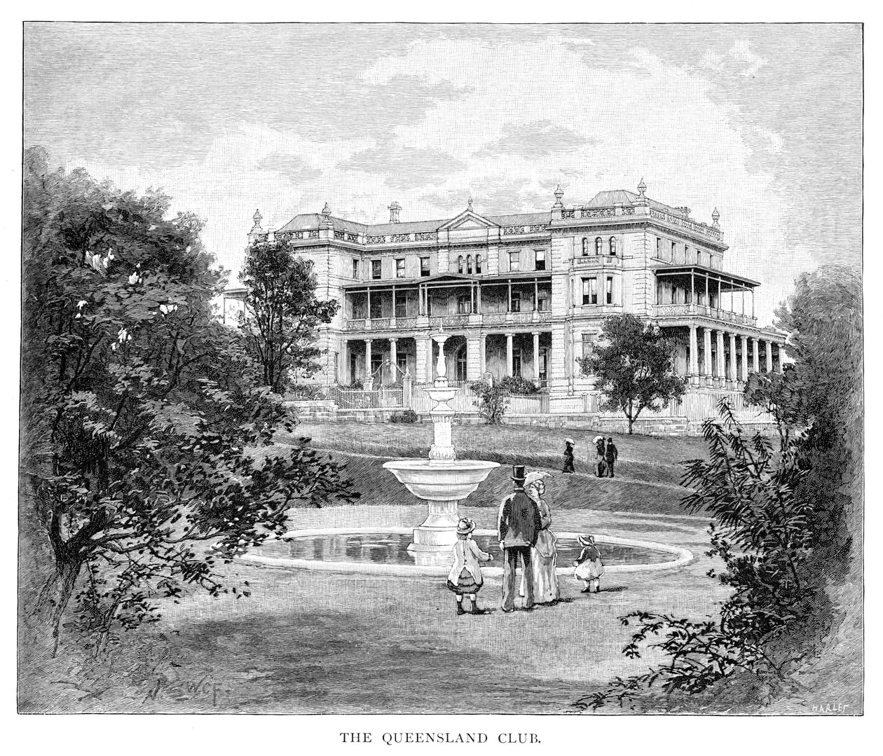 Queensland Club, Australien, 1886 af Unbekannt