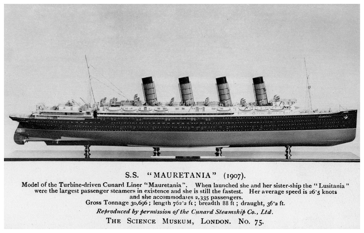 RMS Mauretanien, det 20. århundrede af Unbekannt