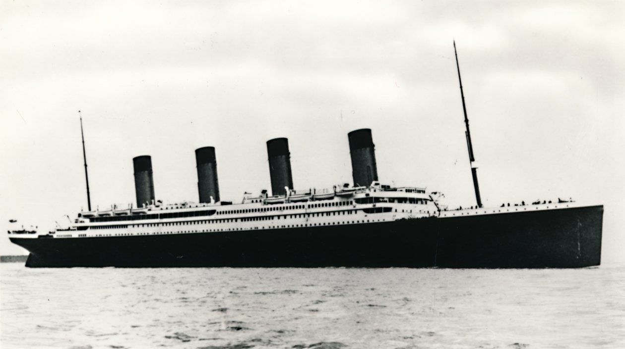 RMS Titanic forlader Southampton, 10. april 1912. af Unbekannt