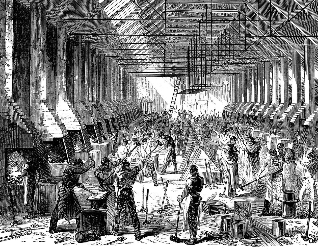 The Railway Carriage Companys værker, Oldbury, West Midlands, 1869 af Unbekannt