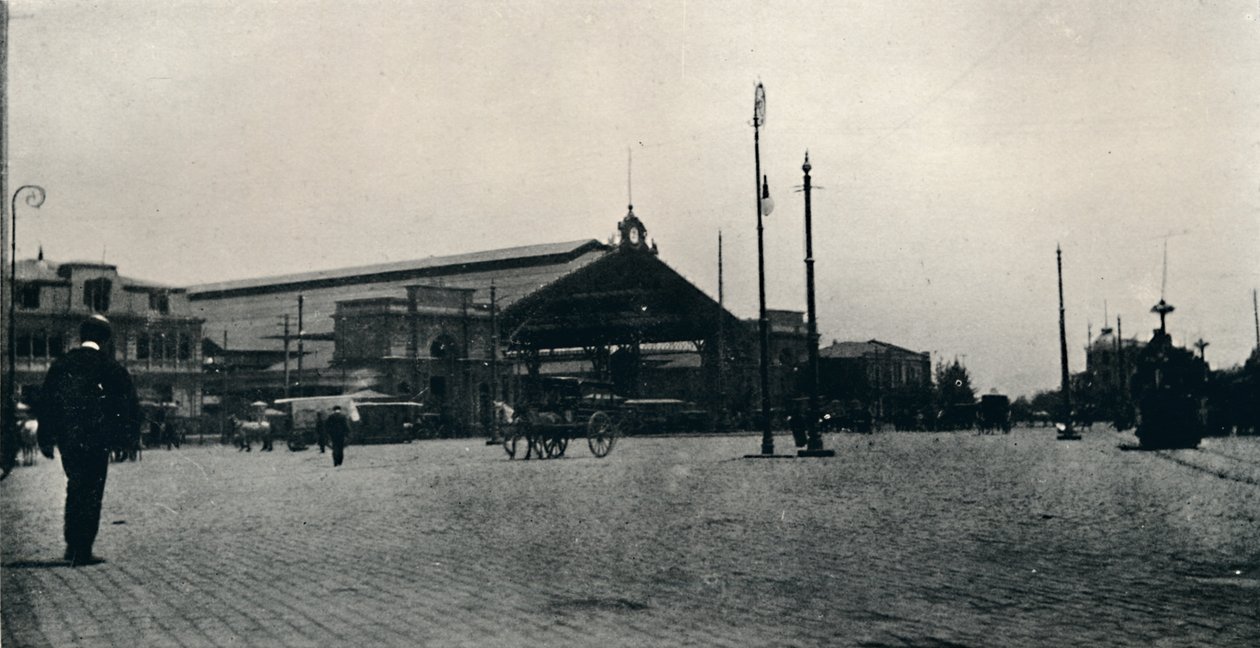 Jernbanestationen, Santiago, 1911 af Unbekannt