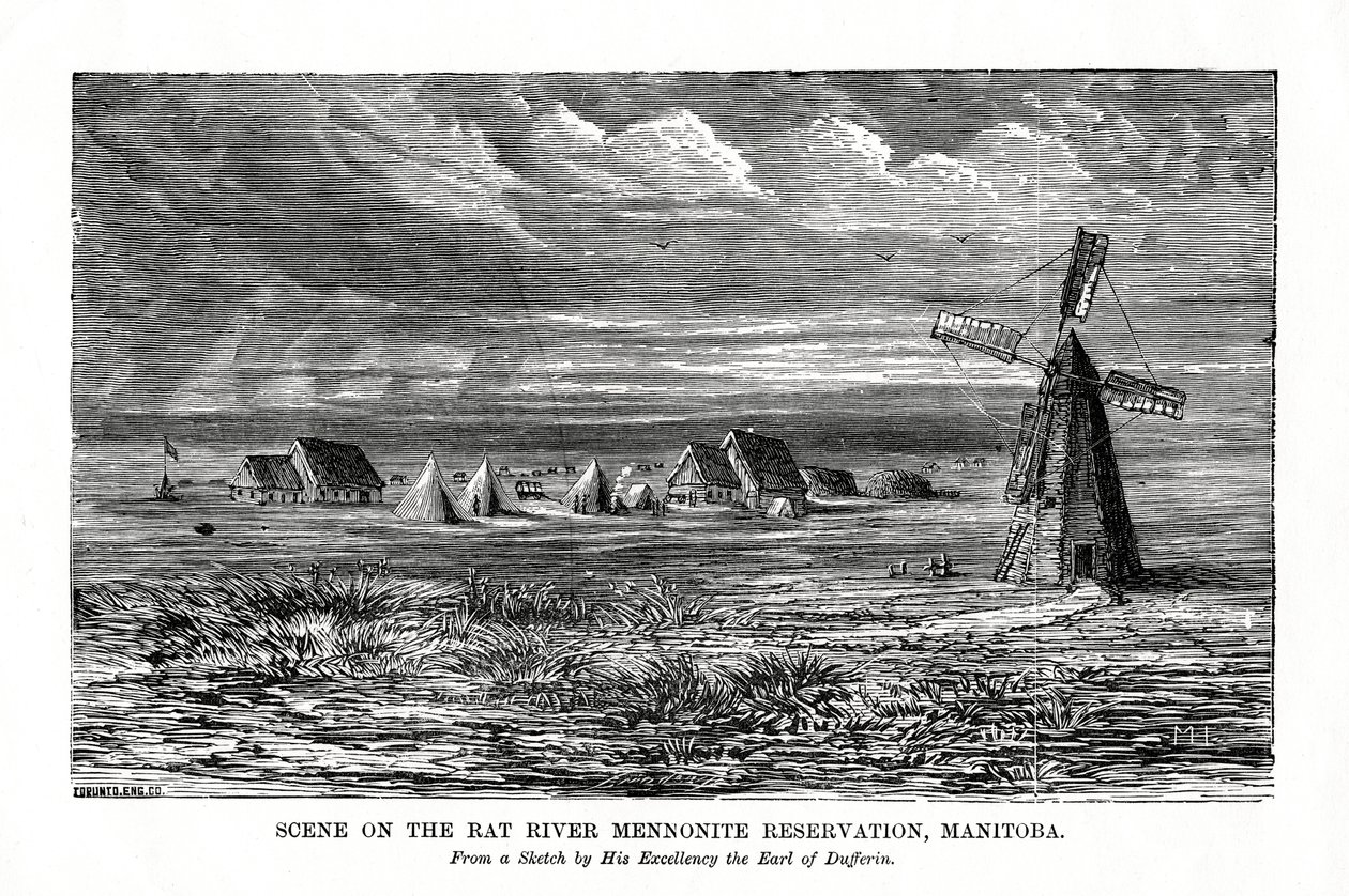 The Rat River Mennonite resevation, Manitoba, Canada, slutningen af det 19. århundrede af Unbekannt